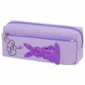 Пенал-косметичка Юнландия Зайка, 2 отделения, мягкий, фиолетовый, 20х7х9см (228989), 16шт.