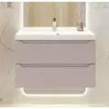 Тумба с раковиной для ванной 80 подвесная аквакрафт Violetta мокко
