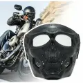 Маска защитная Череп, для мотокросса, пейнтбола, орбизбола, катания на квадроцикле или велосипеде, черный