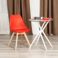 Стул для кухни TETCHAIR Tulip, красный, массив дерева, 47,5х55х80
