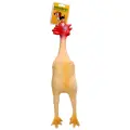 Игрушка для собак Homepet / Хоумпэт Петух из латекса, с пищалкой, желтый, 45см / жевательная для активных игр