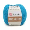 Пряжа для вязания YarnArt Baby Cotton 50гр 165 м хлопок акрил детская 10 мотков 458 темно-голубой