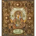Набор для вышивания Образа в каменьях #77-Ц-19 Образ Пресвятой Богородицы Знамение, Вышивка бисером, 16.5 х 18 см