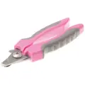 Когтерез-секатор для кошек и собак малых и средних пород DeLIGHT ROSE средний (M), со стопором, в блистере, розовый, серый, 40112MR