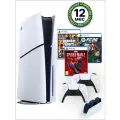 Игровая приставка Sony PlayStation 5 Pro (ПС5 про) 2ТБ с дисководом, второй геймпад фиолетовый Cyberpunk 2077