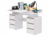 Стол письменный с ящиками СК-65 (Белый/Крафт золотой), 1300*600*750 мм