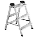 Стремянка Perilla алюминевая двухсторонняя 3-х ступенчатая (111403)
