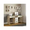 Стол-тандем Лена СТН-2Я Дуб Сонома/Белый глянец