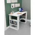 Стол письменный с полками от бренда Мебель от Прудникова, 105х50х75, белого цвета для дома, дачи, офиса, школы
