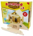 Конструктор деревянный Pelsi Деревенский Дом №2, 121 деталь, для детей от 5 лет