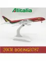 Металлическая модель самолета Boeing 787Alitalia Airlines - 20 см
