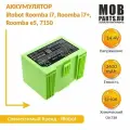 Аккумулятор для iRobot Roomba i7, Roomba i7+, Roomba e5, 7150, i8 i8+ i3 14.4V 3400mAh / 48.96Wh