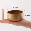 Тибетская поющая чаша полукованая 9,5 см для йоги и медитации, Непал