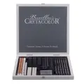 Cretacolor Набор художественный Black&white для эскизов, 25 элементов в деревянной коробке sela25