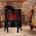 Камин электрический декоративный светодиодный 46*24*56 см, форма камина на ножках, черный