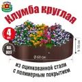 Клумба садовая круглая из оцинкованной стали с полимерным покрытием