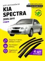 Дефлекторы боковых окон Kia Spectra (Киа Спектра) седан 2005-2011, ветровики на двери автомобиля, ТТ