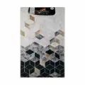 Коврик санакс дизайнерский черные серые бежевые кубы одинарный 550 х 900 мм, / велюр / код: 00837