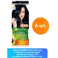 GARNIER Color Naturals стойкая питательная крем-краска для волос, 1.10 холодный черный 110 мл - 6 шт