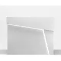 Стойка Ресепшн Белая со скосом 120х120х60см /ЛДСП/ Для администратора/ Дизайнерская/Для офиса/ С Подсветкой RGB/ Белый
