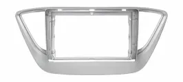 Переходная рамка для автомагнитолы андроид 2 din Hyundai Solaris/Verna/Accent 2017 - 2022 (silver) 9 дюймов