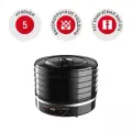 Сушилка для овощей и фруктов электрическая Redmond FD1102, Мощность 500 Вт, 5 поддонов, Таймер, Черный