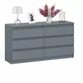 Комод на шесть ящиков Мори МК1380.6 цвет графит, ШхГхВ 138х41х73 см.