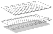 Комплект посудосушителей с поддоном для шкафа 50 см, 46,5 25,6 см, цинк, цвет серебристый