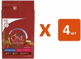 PURINA ONE для взрослых собак средних и крупных пород с говядиной и рисом (3,8 кг х 4 шт)