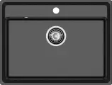 Мойка кухонная GranFest Level LV-660 прямоугольная, 66x50, черная, матовая, российская