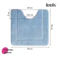 Набор ковриков для ванной комнаты, 65х45 + 45х45, микрофибра, голубой, IDDIS, PSET04Mi13