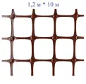 Сетка садовая пластиковая квадратная ячейка 20*20 мм, размером 1,2м * 10м коричневый + 20 стяжек