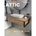 Подвесная тумба под раковину в ванную 100х48 см ATTIC, цвет Дуб Вотан, MODULEASY Ц0000037793