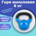 Гиря виниловая Papasport, 6 кг