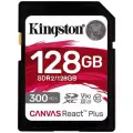 Карта памяти SD 128GB Kingston Canvas React Plus (SDR2/128GB), UHS-II, U3, V90