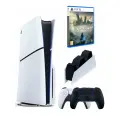 Игровая приставка Sony PlayStation 5 Slim, 1ТБ(с дисководом), 2й геймпад черный + Hogwarts legasy + зарядная станция