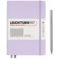 Записная книжка Leuchtturm, в клетку, 251 страница, сиреневый, твёрдая обложка, А5