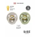 Набор 2 шт. Соска пустышка для новорожденных BIBS латексная классическая Studio Colour - Bumblebee 18-36 мес.
