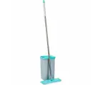Набор для уборки Hitt Supreme Lux Duo c отжимным механизмом/ведро 6л+4л/швабра 125 см с насадкой из микрофибры 32x12 см