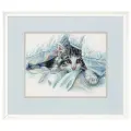 Dimensions Набор для вышивания крестиком Cat Comfort (35341), разноцветный, 25.4 х 20.3 см