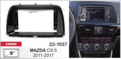 Переходная рамка для установки автомагнитолы 9 / 230:220 x 130 mm / Mazda CX-5 2011-2017