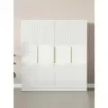 LAERA Шкаф для одежды четырехдверный распашной с полками сити белый