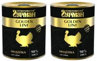 Четвероногий Гурман Влажный корм для собак Golden Line, индейка натуральная в желе, 340 г, 2 шт
