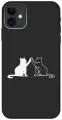 Силиконовый чехол на Apple iPhone 11 / Эпл Айфон 11 с рисунком Cats W Soft Touch черный