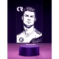 Ночник Криштиану Роналду CR7 - Портрет Футболиста Cristiano Ronaldo. Подарок болельщику — декор в комнату фаната футбола с клубной символикой, любимыми игроками и духом Лиги чемпионов и больших турниров.