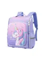 Школьный рюкзак для девочек начальной школы, с 3D-рисунком, фиолетово-розовый