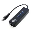 Сетевая карта 5bites Сетевой адаптер UA3-45-04BK USB3.0 сетевая карта / 3*USB3.0 / RJ45 1G / BLACK