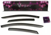 Дефлекторы окон Vinguru KIA Picanto II 5d 2011-2015, 2015-2017 /хетчбек /накладные /скотч /к-т 4 шт./акрил / Киа Пиканто