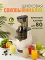 Шнековая соковыжималка для цитрусовых, овощей и фруктов/ Электрическая соковыжималка холодного отжима/ Реверс/ 300Вт