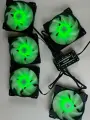 Вентиляторы черные RGB для корпуса 120мм подсветкой , набор 4 кулеров+крепеж+контроллер с пультом